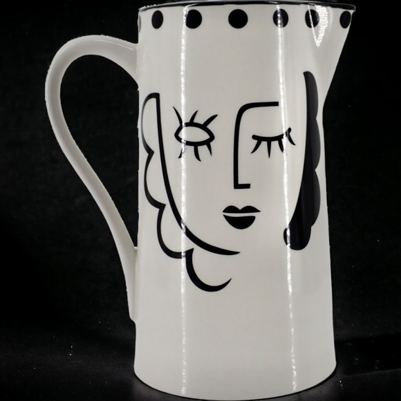 Pablo Picasso Ladies Face White & Black Ceramic Table Pitcher Mint Condition 9" - Picture 11 of 15